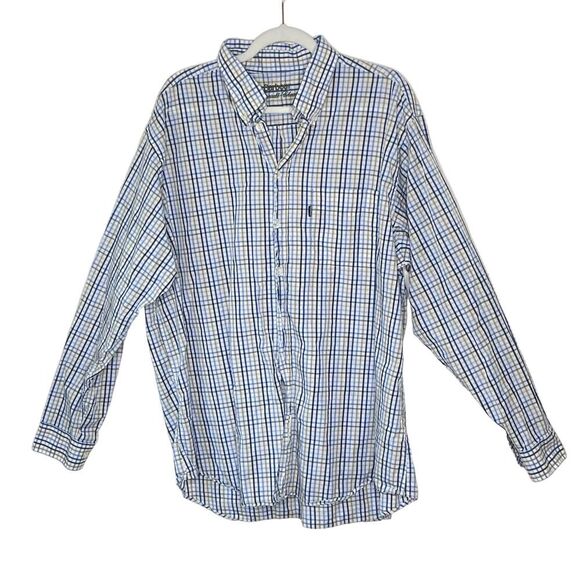 Men's Barbour Plaid 100% cotton XXL Button Down Shirt #MM - Picture 1 of 8